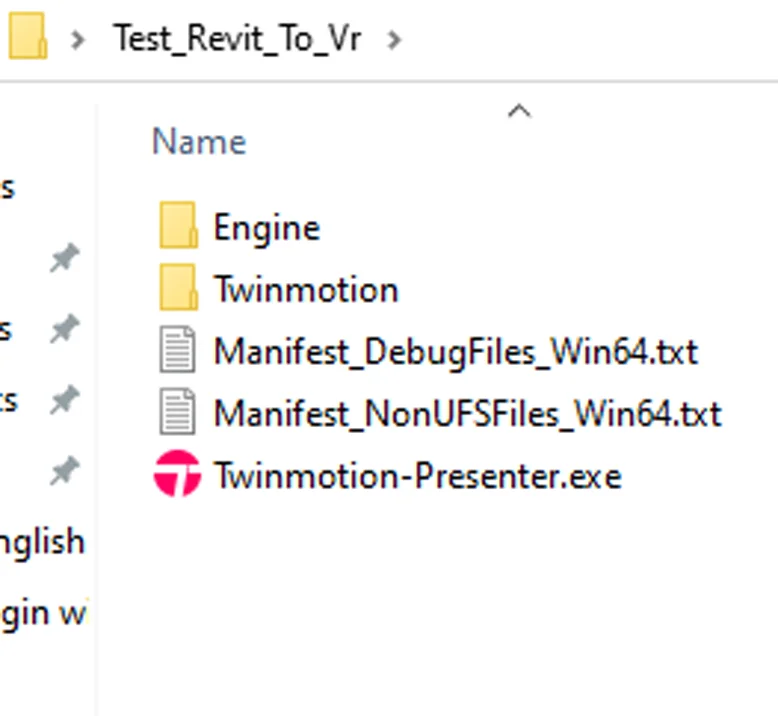 Exported VR presentation in Twinmotion Presenter Exporter Tutorial Export EXE