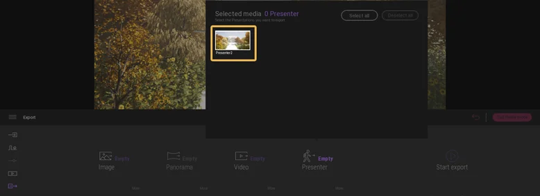 Choose VR presentation in Twinmotion Presenter Exporter Tutorial Twinmotion media export
