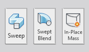 three tools to create sweep in Revit