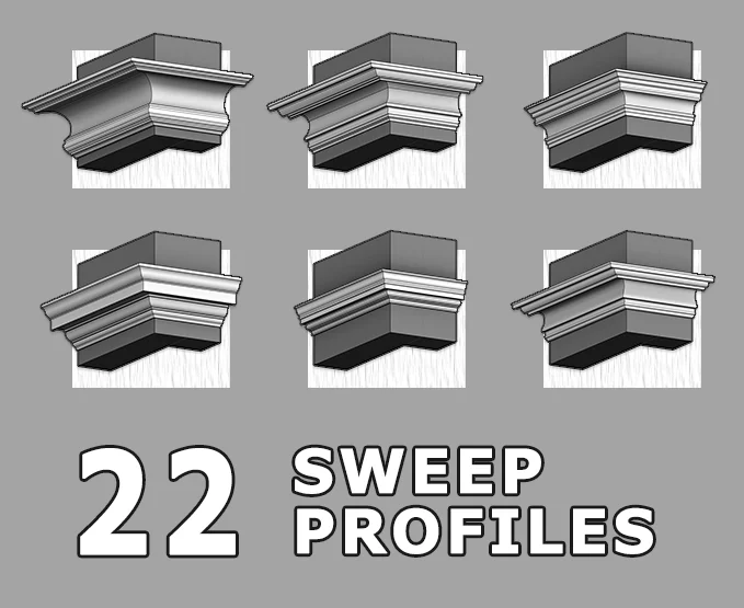 Free Revit wall sweep profiles for baseboards crown molding and trim