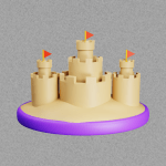 3D model of a sand castle