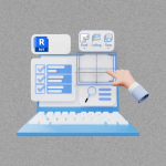 Laptop showing Revit interface panels